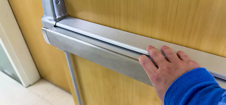 Installing a Push Bar on a Door Adelanto